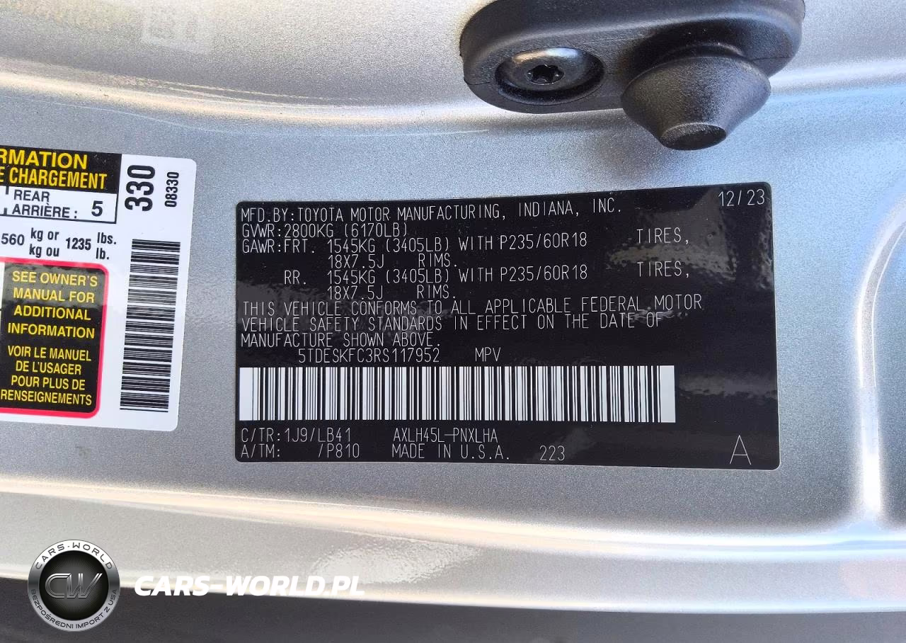 2024 Toyota Sienna Platinum 7-Passenger VIN:5TDESKFC3RS117952 - 13