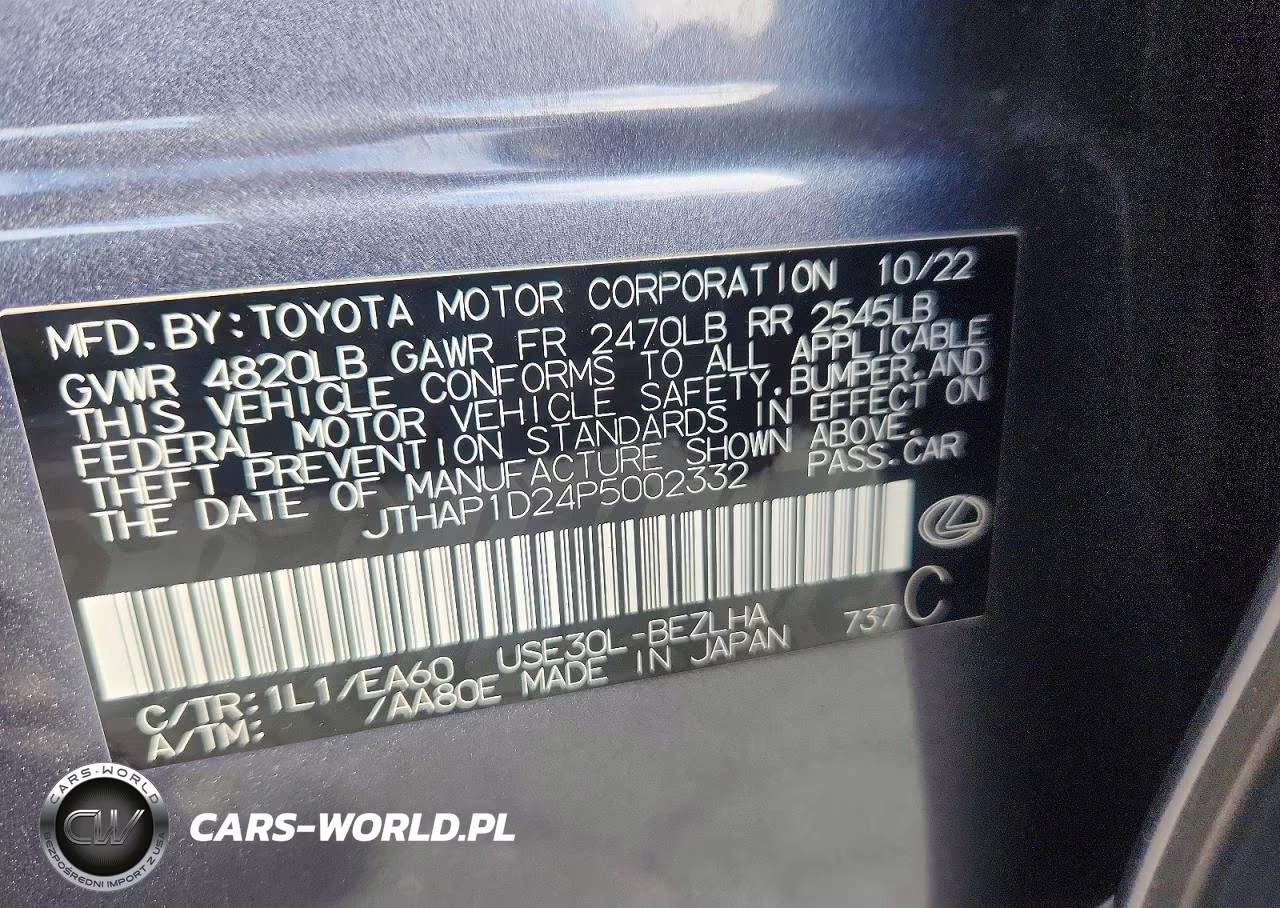 2023 Lexus Is 500 F Sport Performance Premium VIN:JTHAP1D24P5002332 - 12