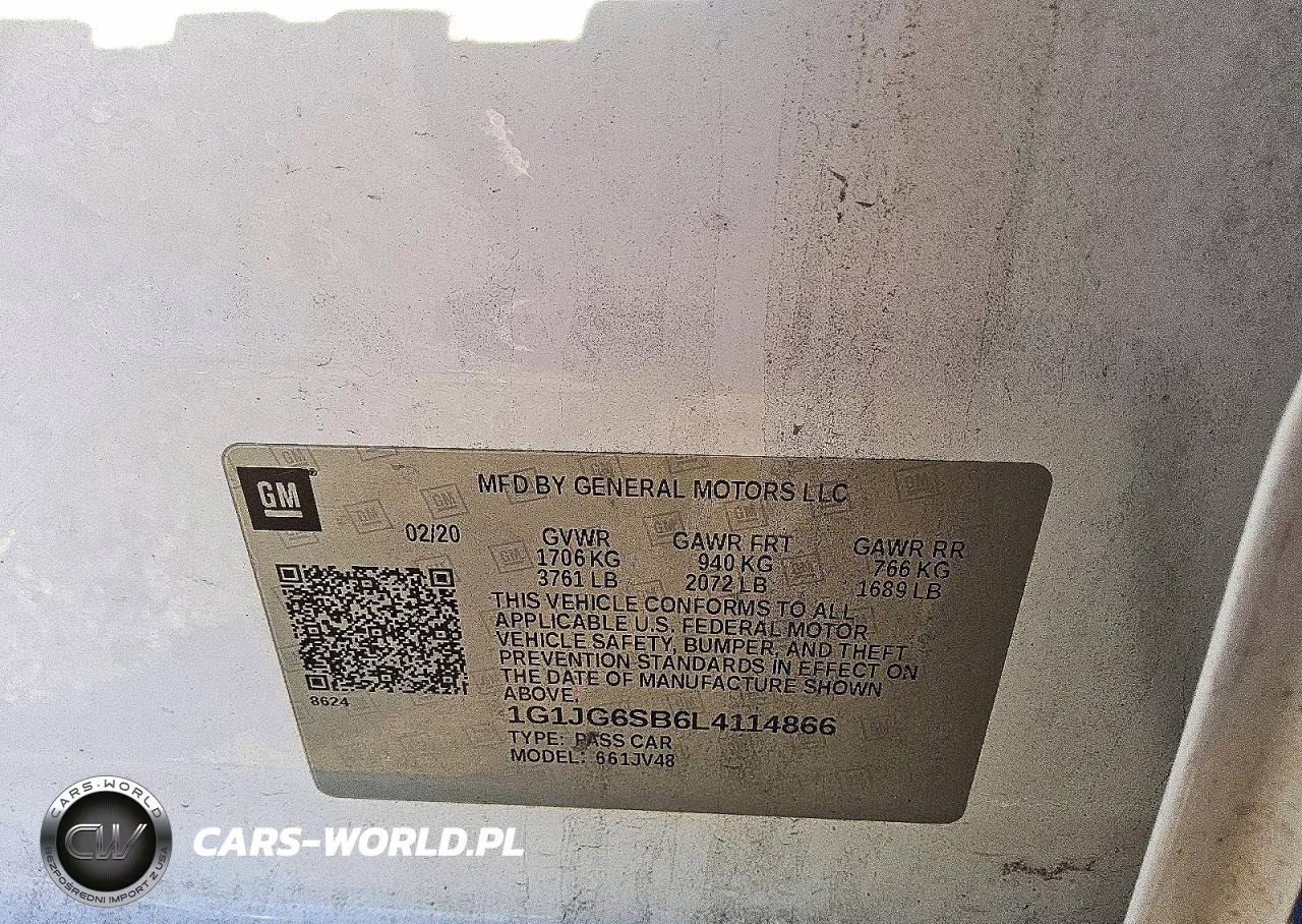 2020 Chevrolet Sonic VIN:1G1JG6SB6L4114866 - 13