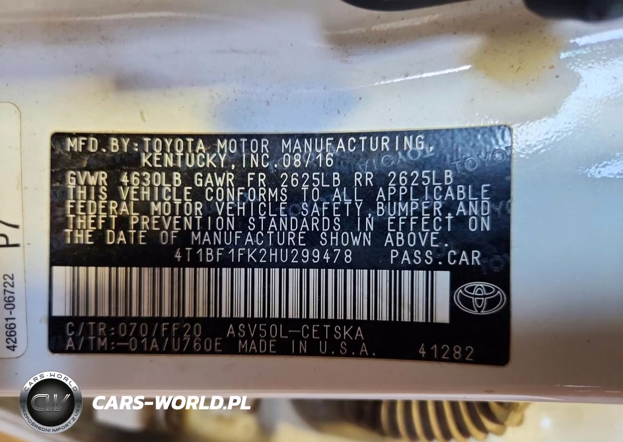2017 Toyota Camry Se VIN:4T1BF1FK2HU299478 - 12