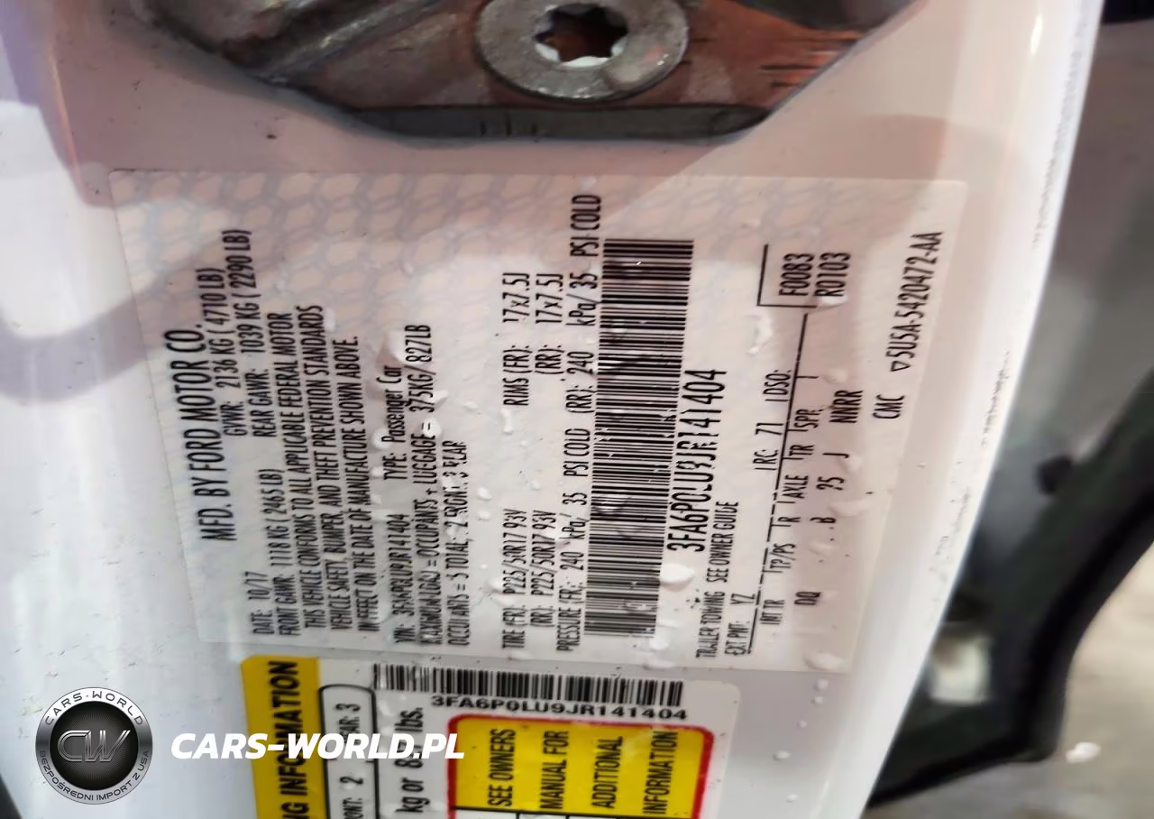 2018 Ford Fusion Se Hybrid VIN:3FA6P0LU9JR141404 - 12