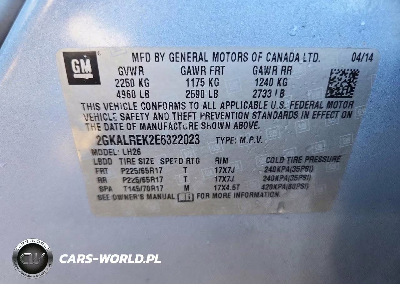 2014 GMC Terrain Sle VIN:2GKALREK2E6322023 - 13