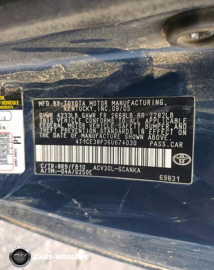 2006 Toyota Camry Solara Se VIN:4T1CE38P36U674030 - 12