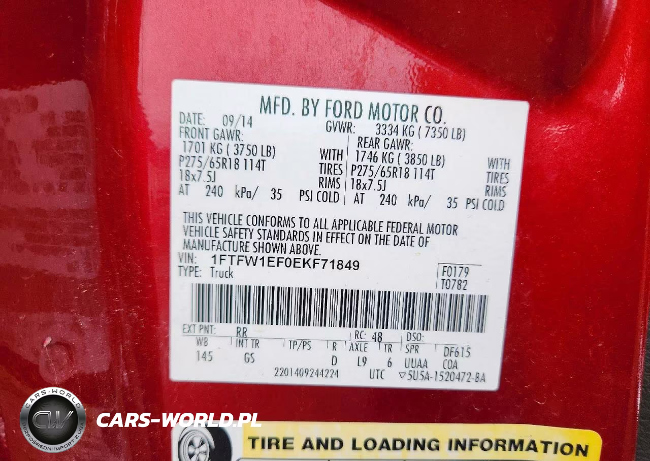 2014 Ford F150 Supercrew VIN:1FTFW1EF0EKF71849 - 12