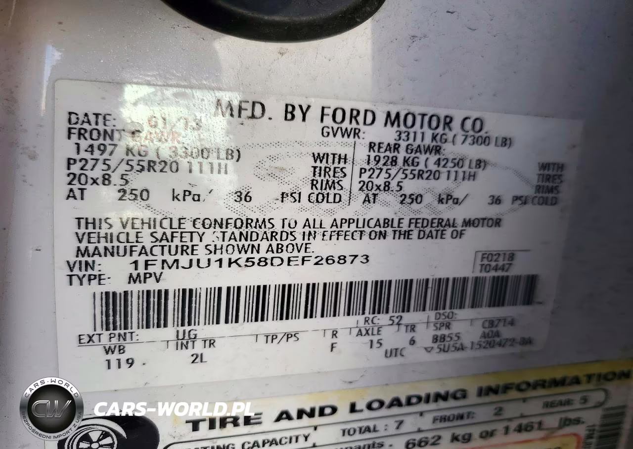 2013 Ford Expedition Limited VIN:1FMJU1K58DEF26873 - 13