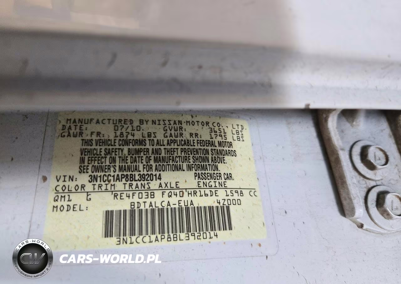 2011 Nissan Versa 1.6 Base VIN:3N1CC1AP8BL392014 - 13