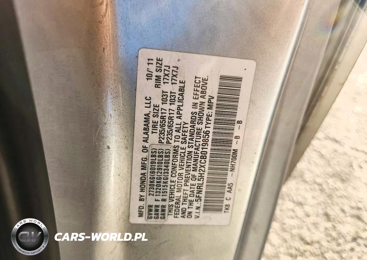 2012 Honda Odyssey Lx VIN:5FNRL5H2XCB019856 - 13