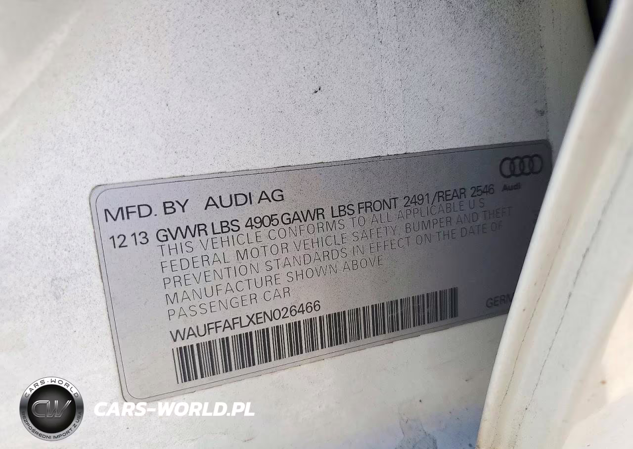 2014 Audi A4 Premium Plus VIN:WAUFFAFLXEN026466 - 12