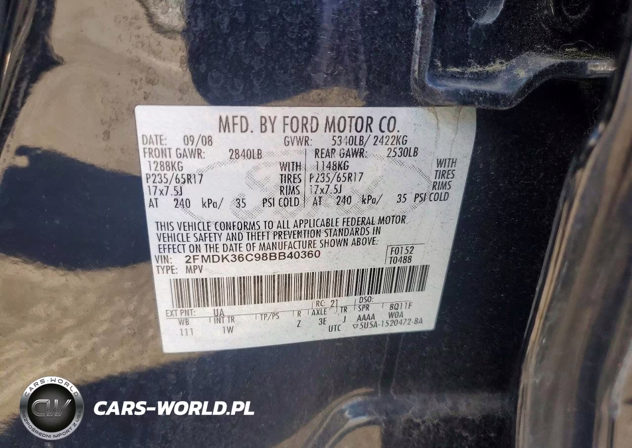 2008 Ford Edge Se VIN:2FMDK36C98BB40360 - 13