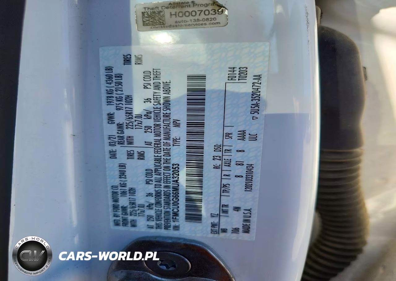2021 Ford Escape Se VIN:1FMCU0G66MUA32053 - 13