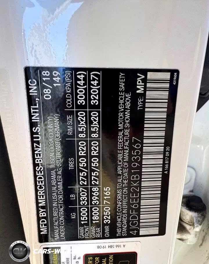 2019 Mercedes-Benz Gls 450 4Matic VIN:4JGDF6EE2KB193567 - 13