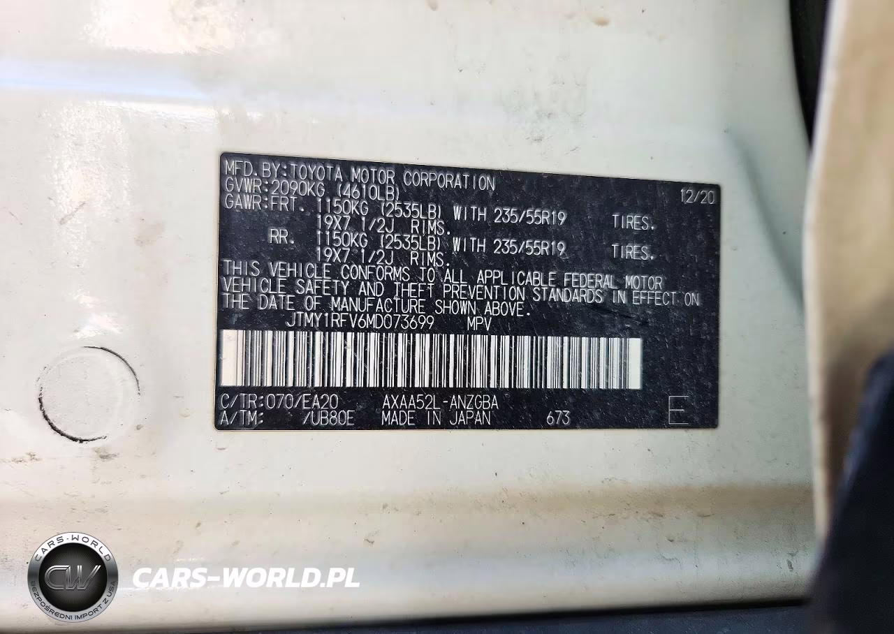 2021 Toyota Rav4 Limited VIN:JTMY1RFV6MD073699 - 14
