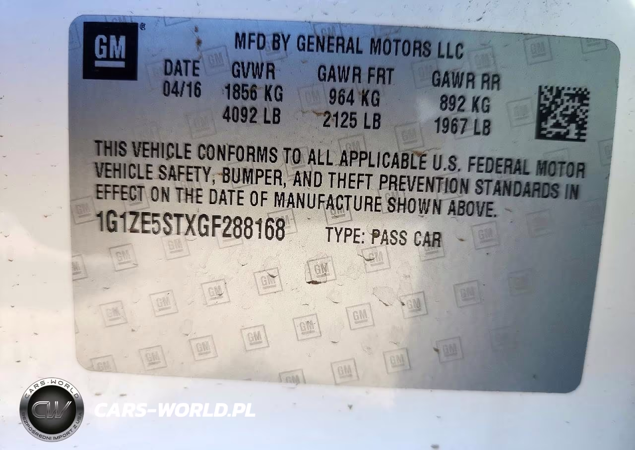 2016 Chevrolet Malibu Lt VIN:1G1ZE5STXGF288168 - 12