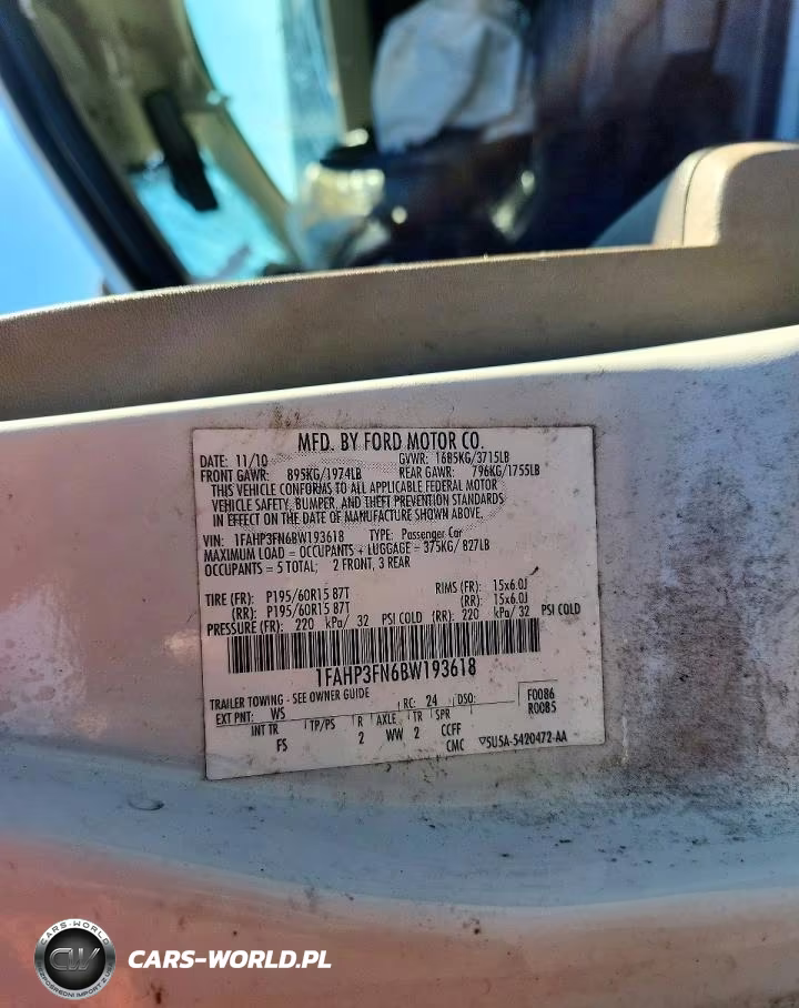 2011 Ford Focus Se VIN:1FAHP3FN6BW193618 - 12