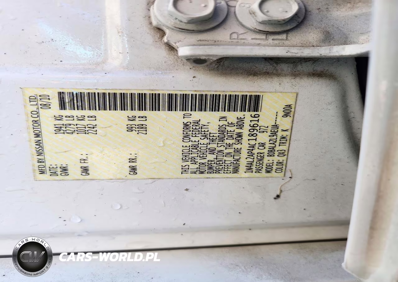 2010 Nissan Altima 2.5 VIN:1N4AL2AP4AC189616 - 13