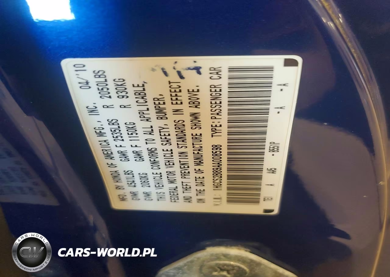 2010 Honda Accord Exl VIN:1HGCS2B89AA008598 - 12