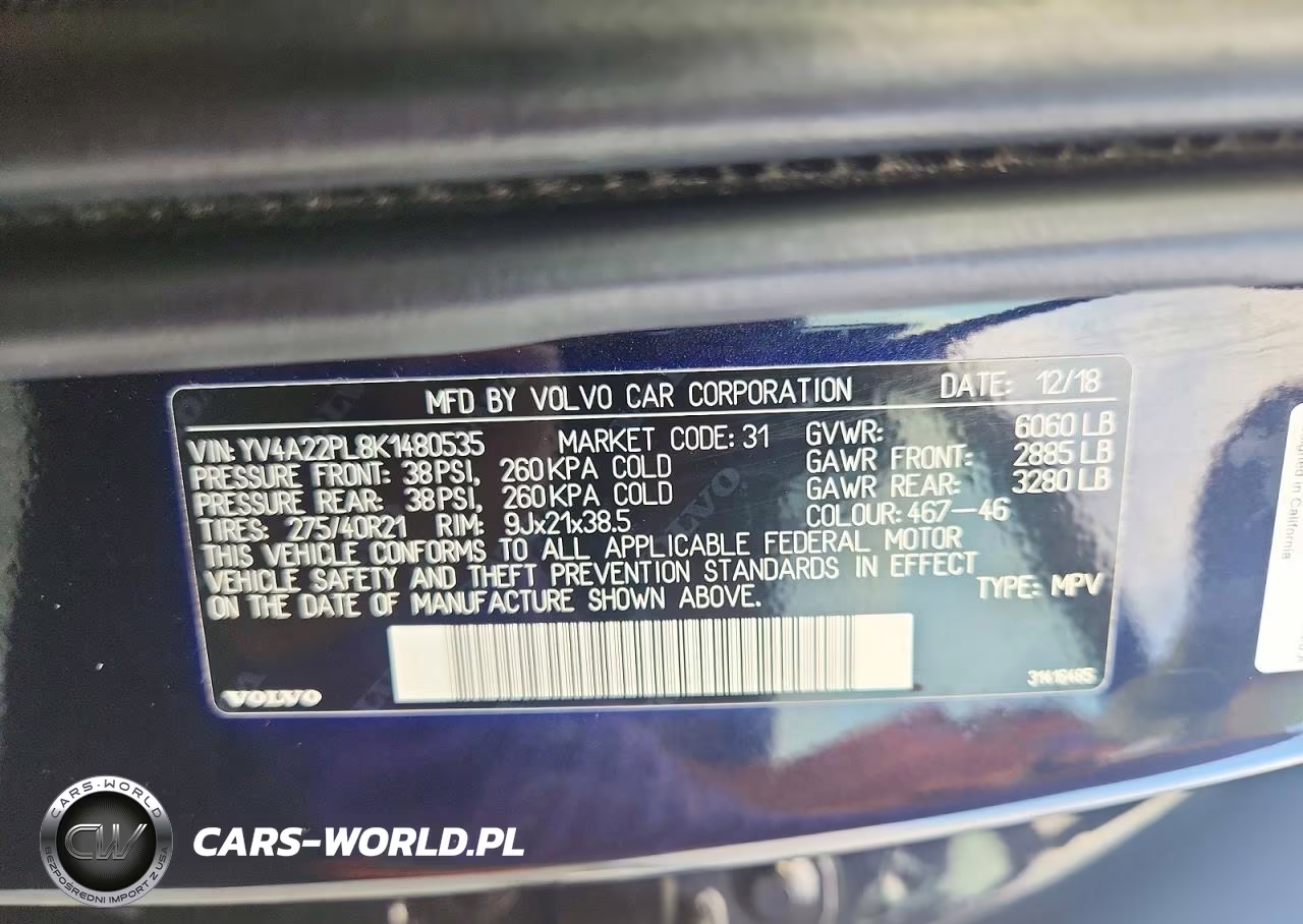 2019 Volvo Xc90 T6 Inscription VIN:YV4A22PL8K1480535 - 13
