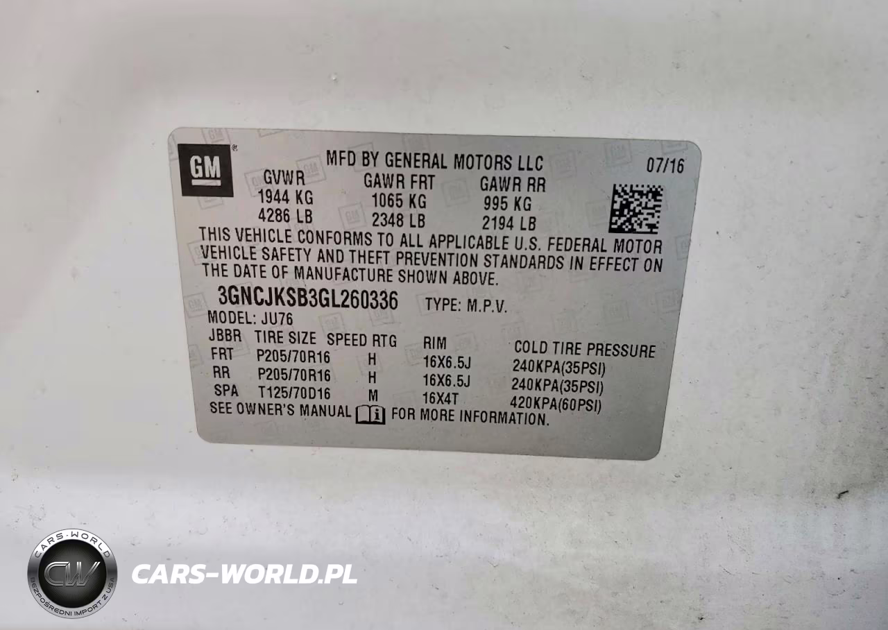 2016 Chevrolet Trax Ls VIN:3GNCJKSB3GL260336 - 13