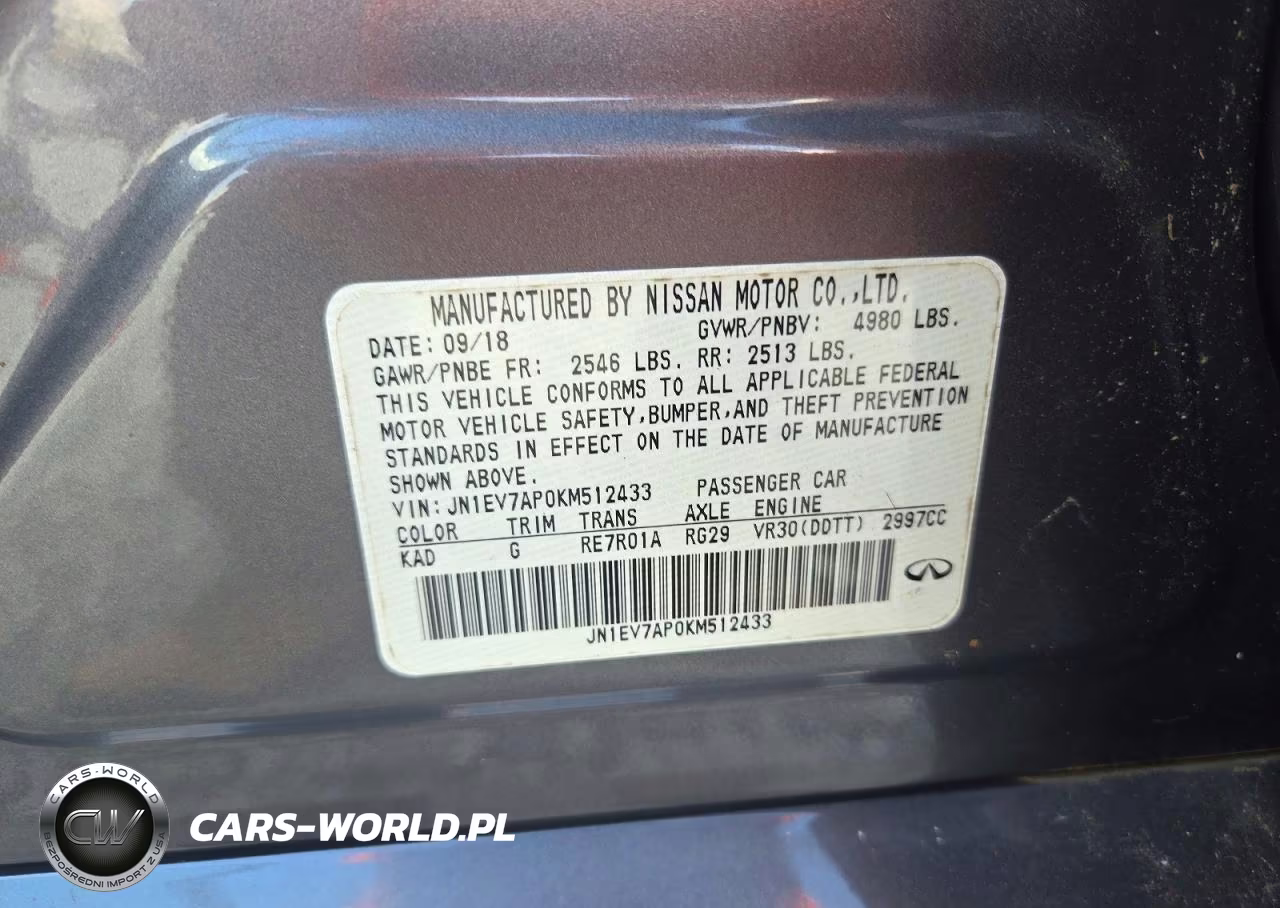 2019 Infiniti Q50 3.0T Luxe VIN:JN1EV7AP0KM512433 - 13
