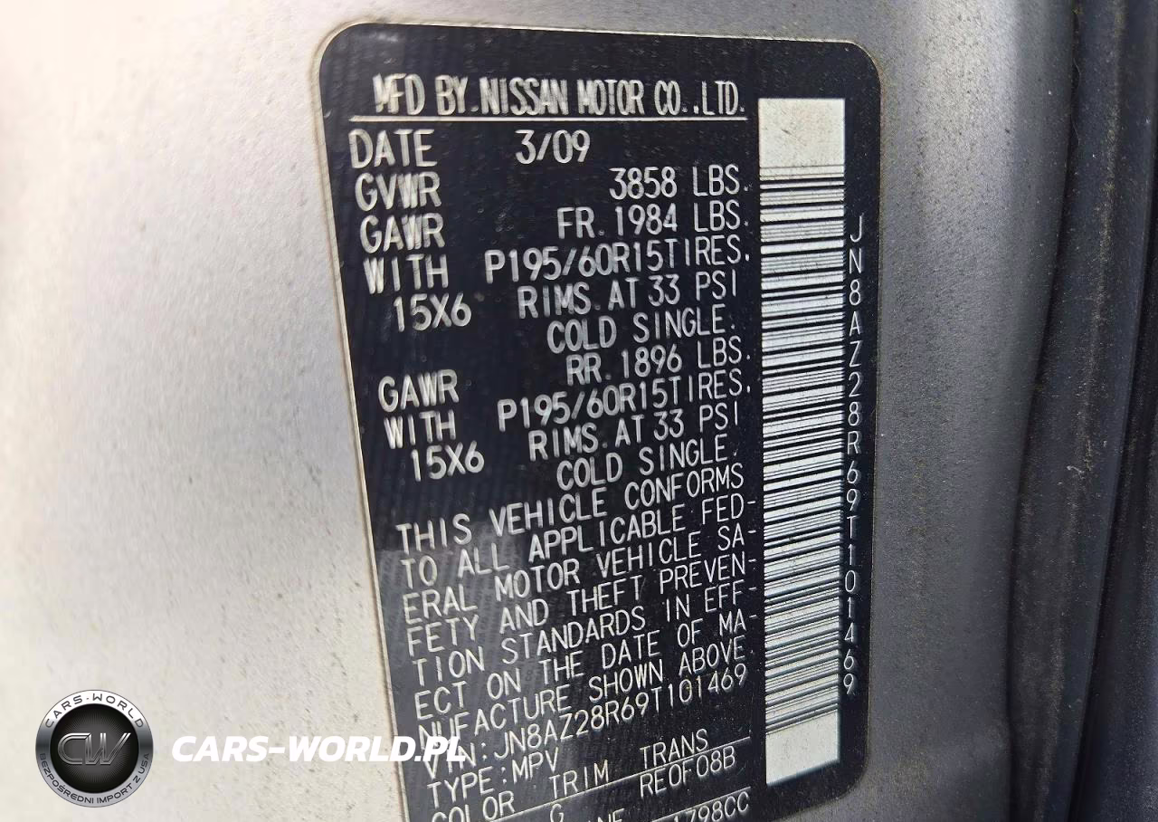 2009 Nissan Cube 1.8 VIN:JN8AZ28R69T101469 - 13