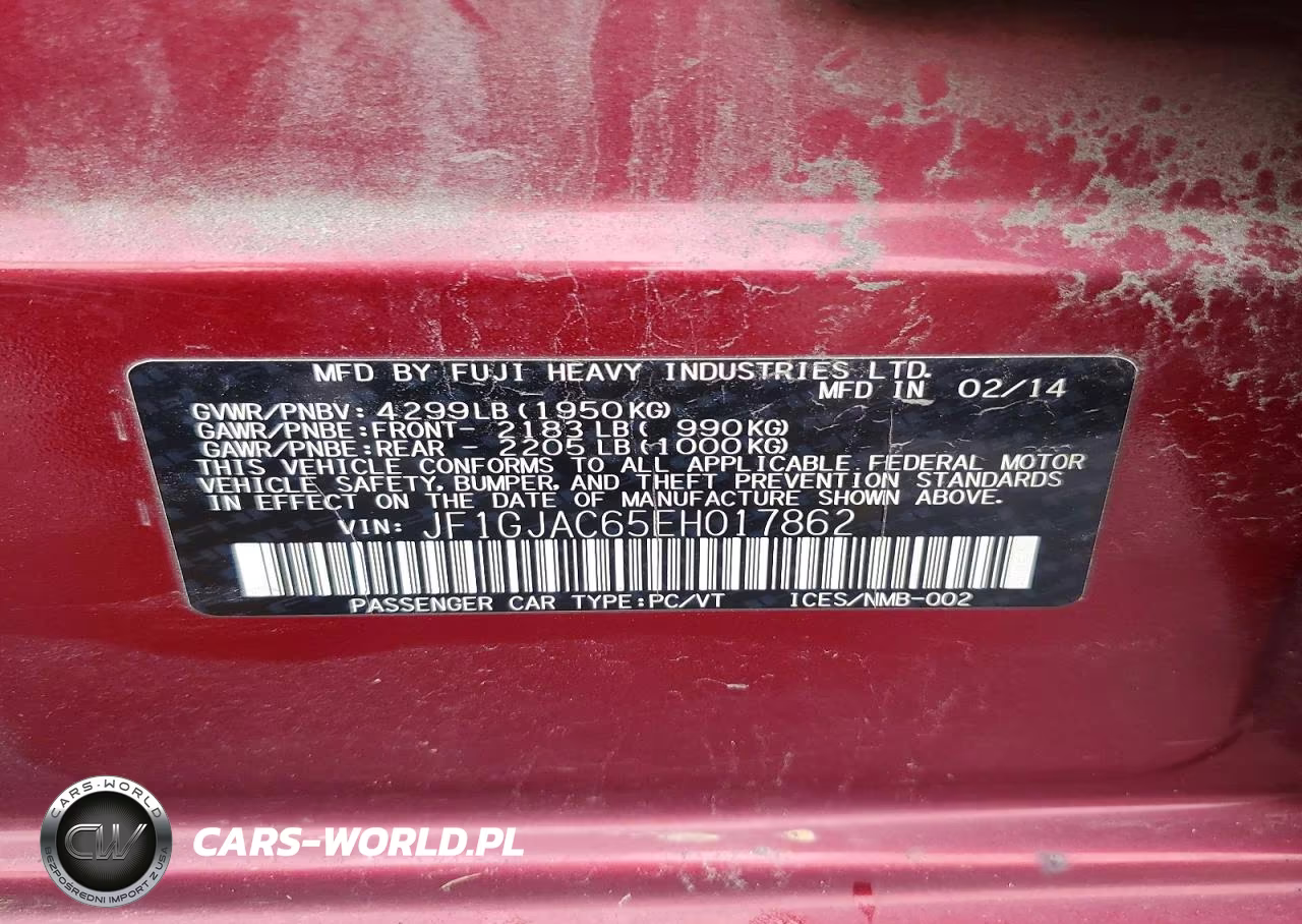 2014 Subaru Impreza Premium VIN:JF1GJAC65EH017862 - 12