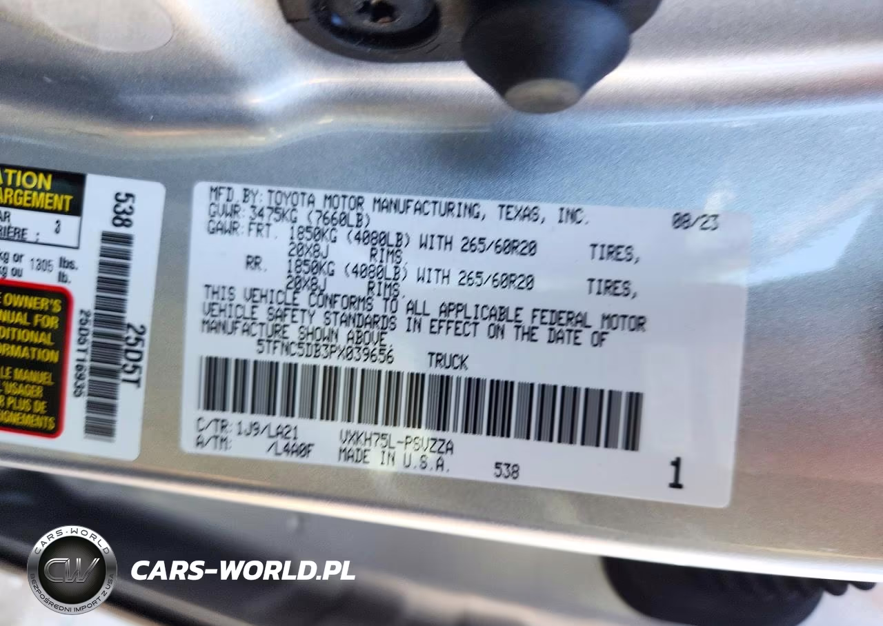 2023 Toyota Tundra Platinum Hv VIN:5TFNC5DB3PX039656 - 12