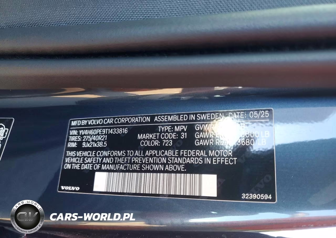 2026 Volvo Xc90 Plus VIN:YV4H60PE9T1433816 - 13