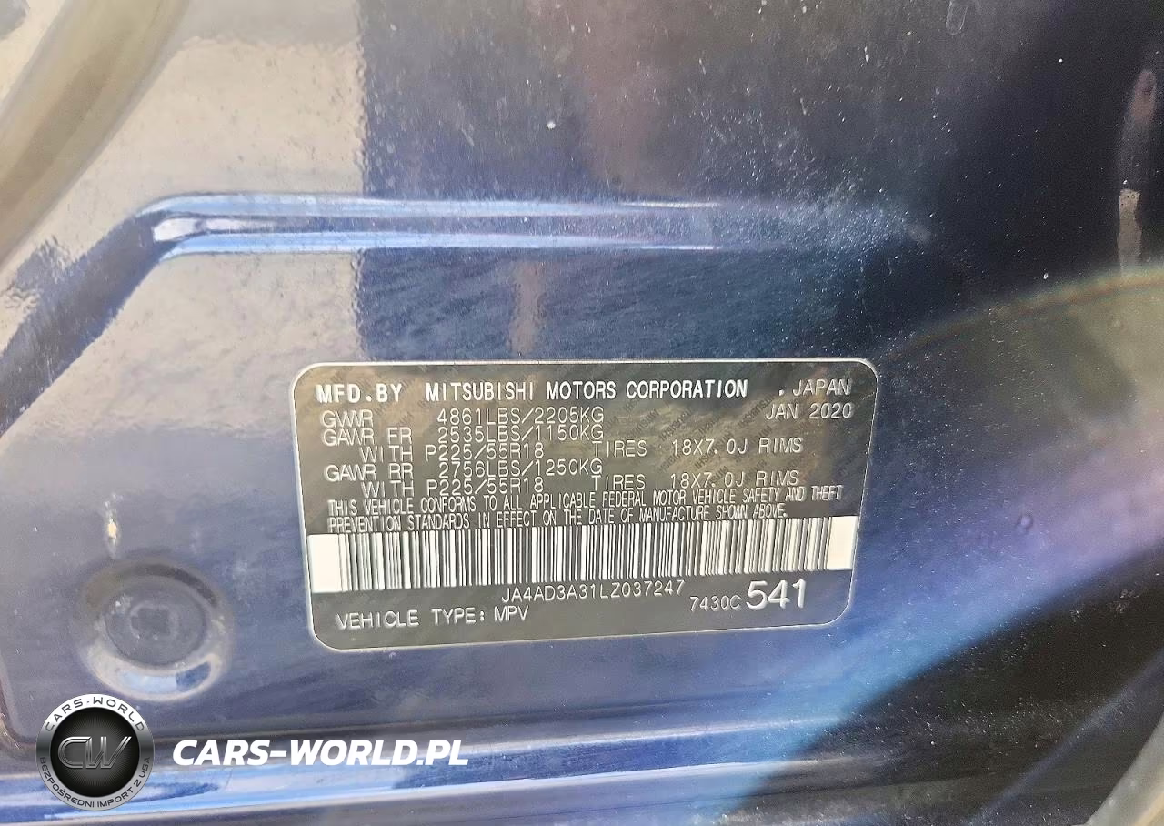 2020 Mitsubishi Outlander Se VIN:JA4AD3A31LZ037247 - 13