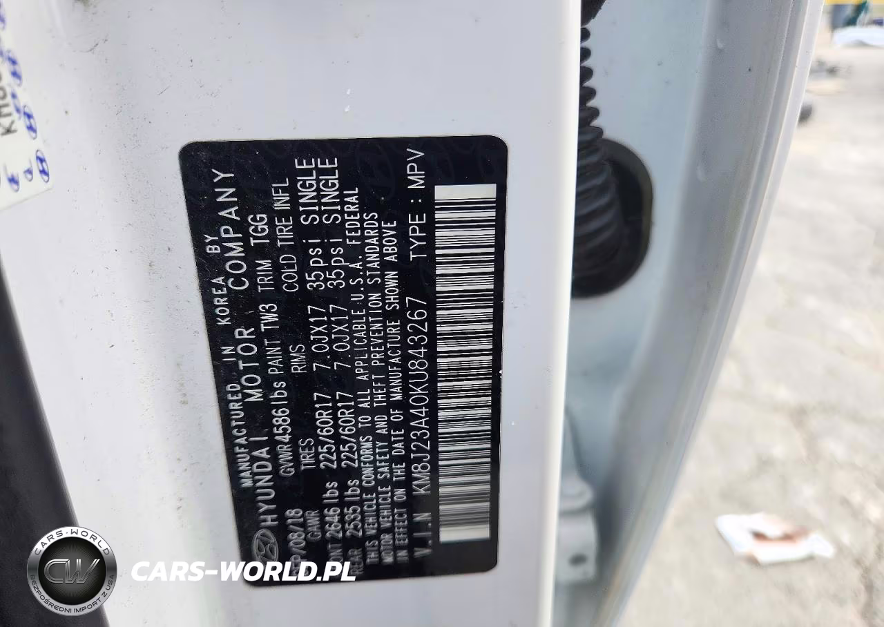 2019 Hyundai Tucson Se VIN:KM8J23A40KU843267 - 13