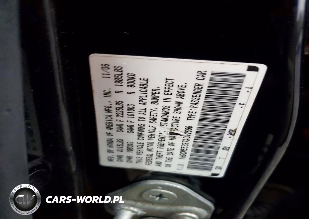 2007 Honda Accord Se VIN:1HGCM55397A062696 - 12
