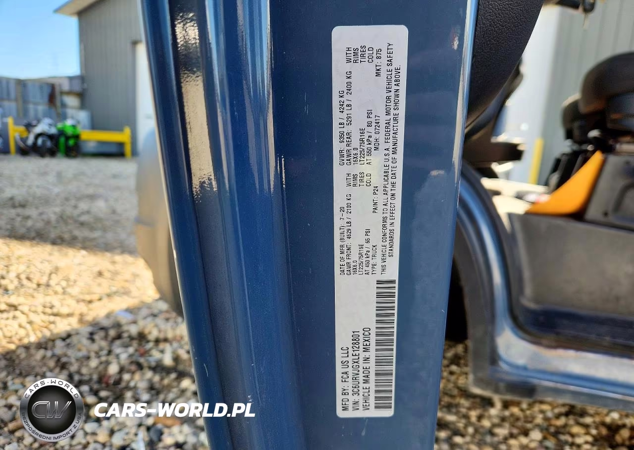 2020 Ram Promaster 3500 Delivery Van VIN:3C6URVJGXLE128801 - 13