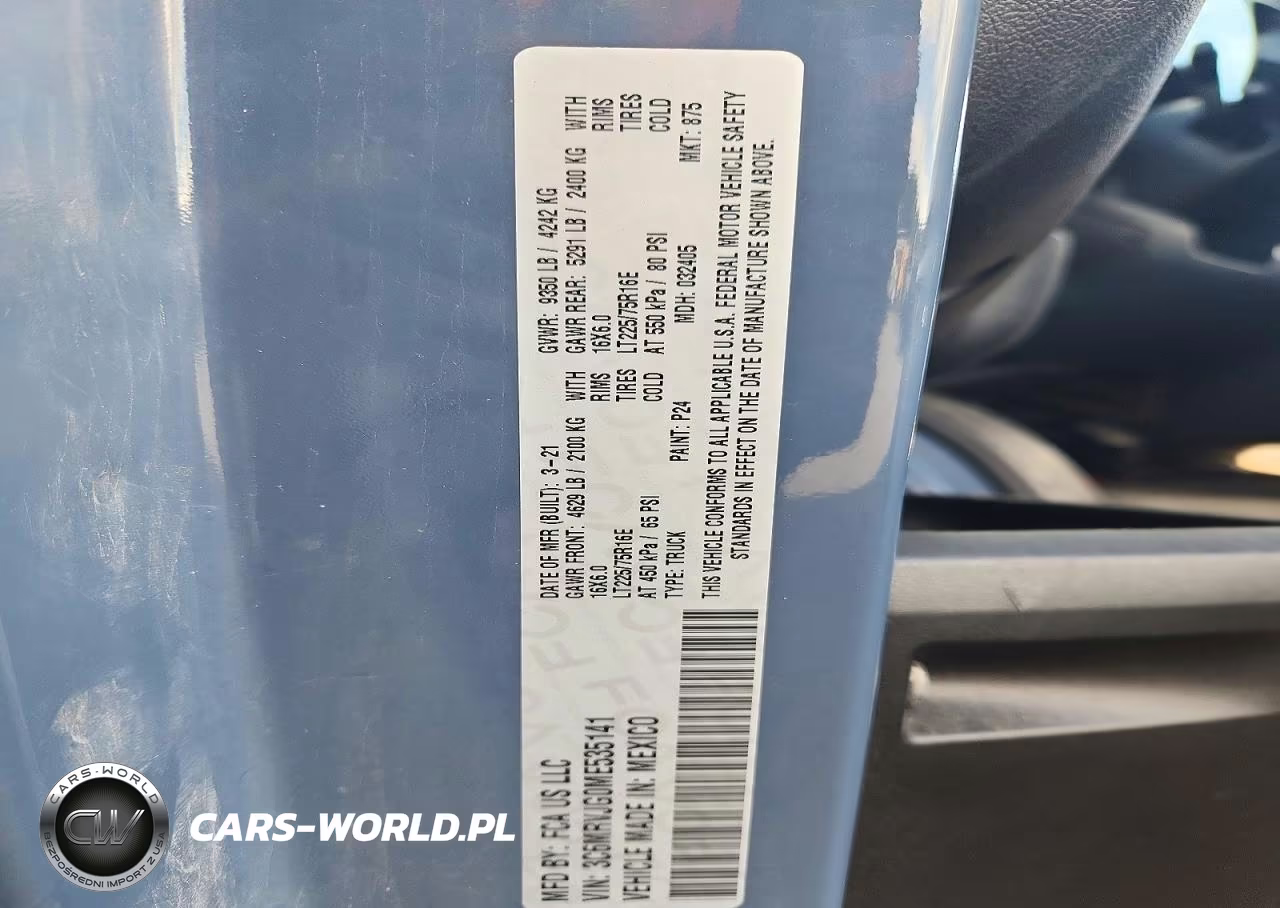2021 Ram Promaster 3500 Delivery Van VIN:3C6MRVJG0ME535141 - 13