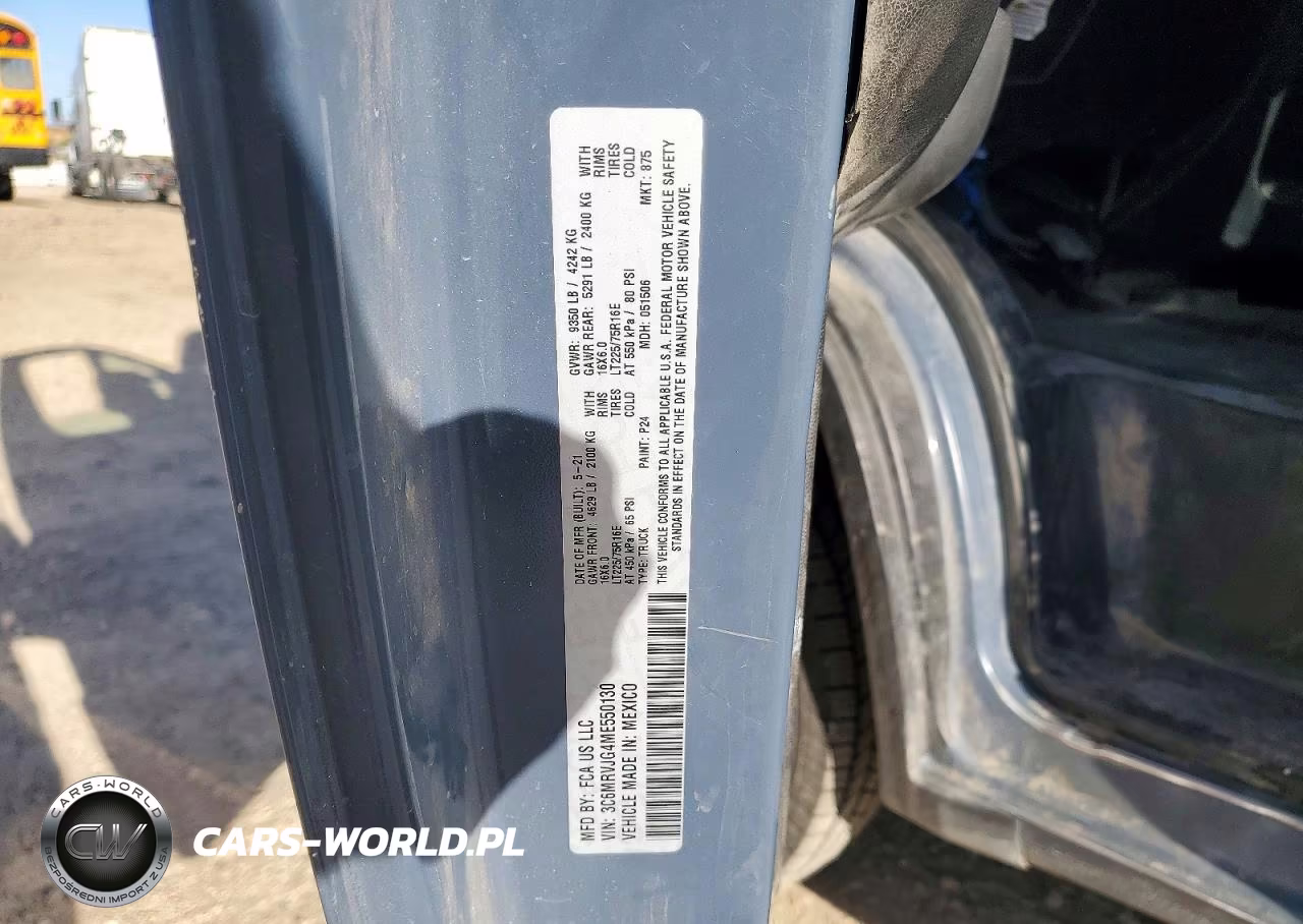 2021 Ram Promaster 3500 3500 High VIN:3C6MRVJG4ME550130 - 13