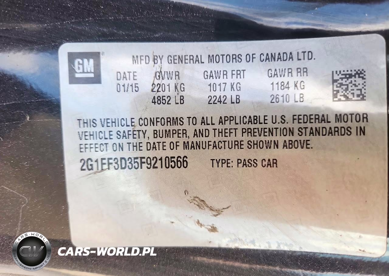 2015 Chevrolet Camaro Lt VIN:2G1FF3D35F9210566 - 12