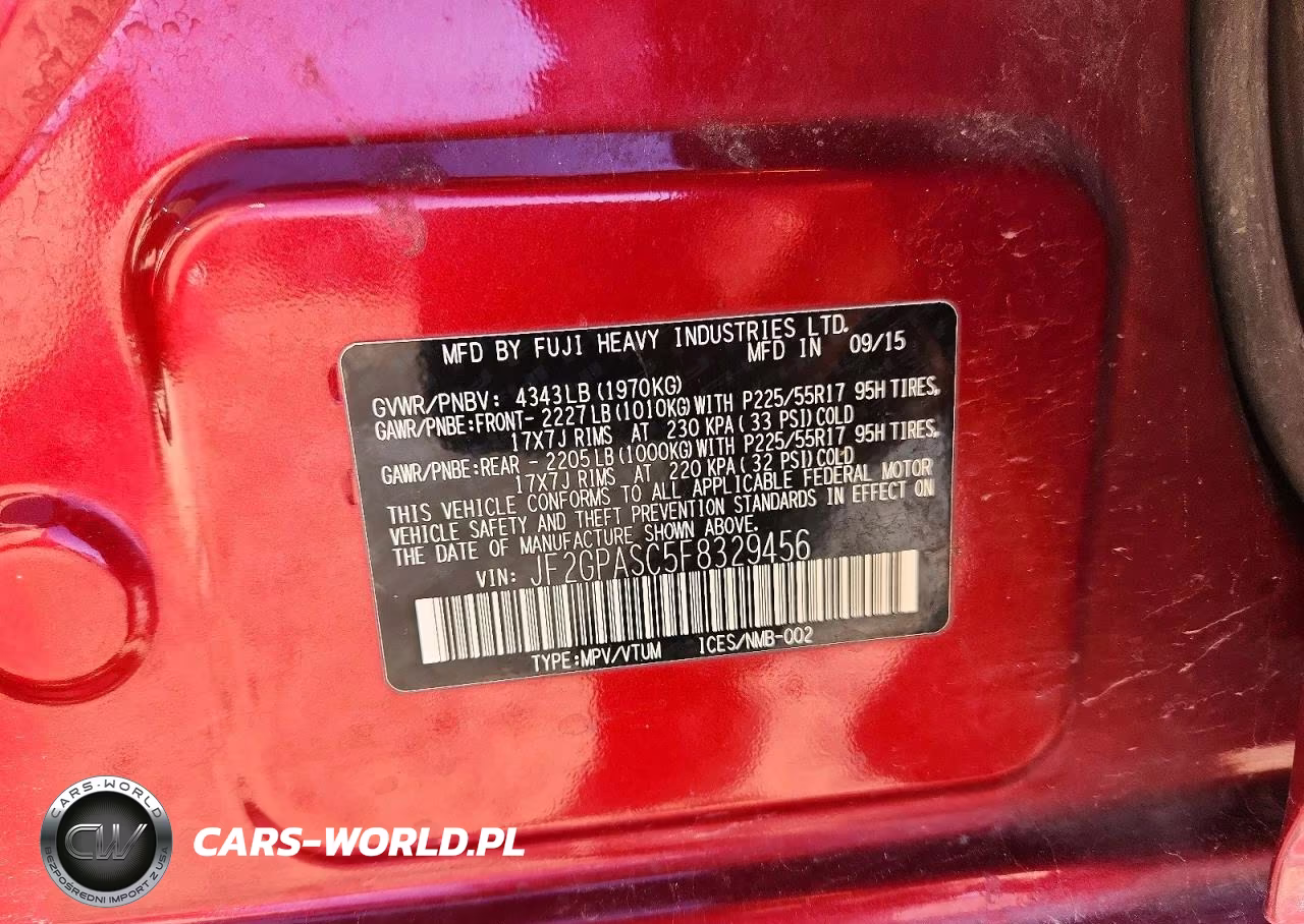 2015 Subaru Xv Crosstrek Sport Limited VIN:JF2GPASC5F8329456 - 12