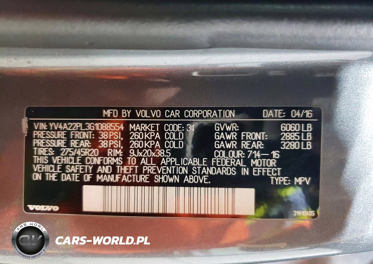 2016 Volvo Xc90 T6 VIN:YV4A22PL3G1088554 - 13