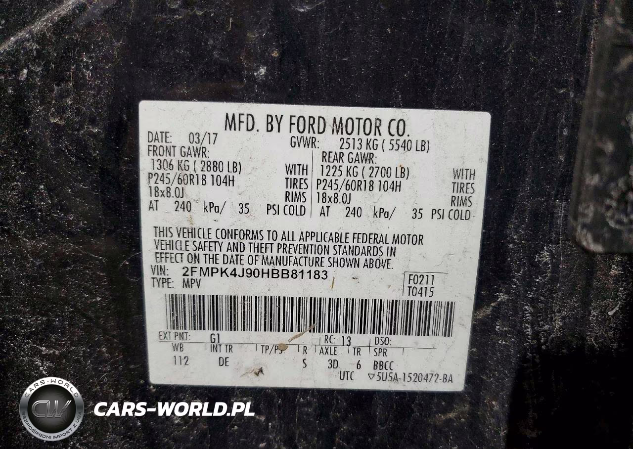 2017 Ford Edge Sel VIN:2FMPK4J90HBB81183 - 13