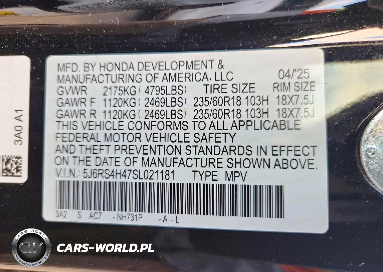2025 Honda Cr-V Ex VIN:5J6RS4H47SL021181 - 14