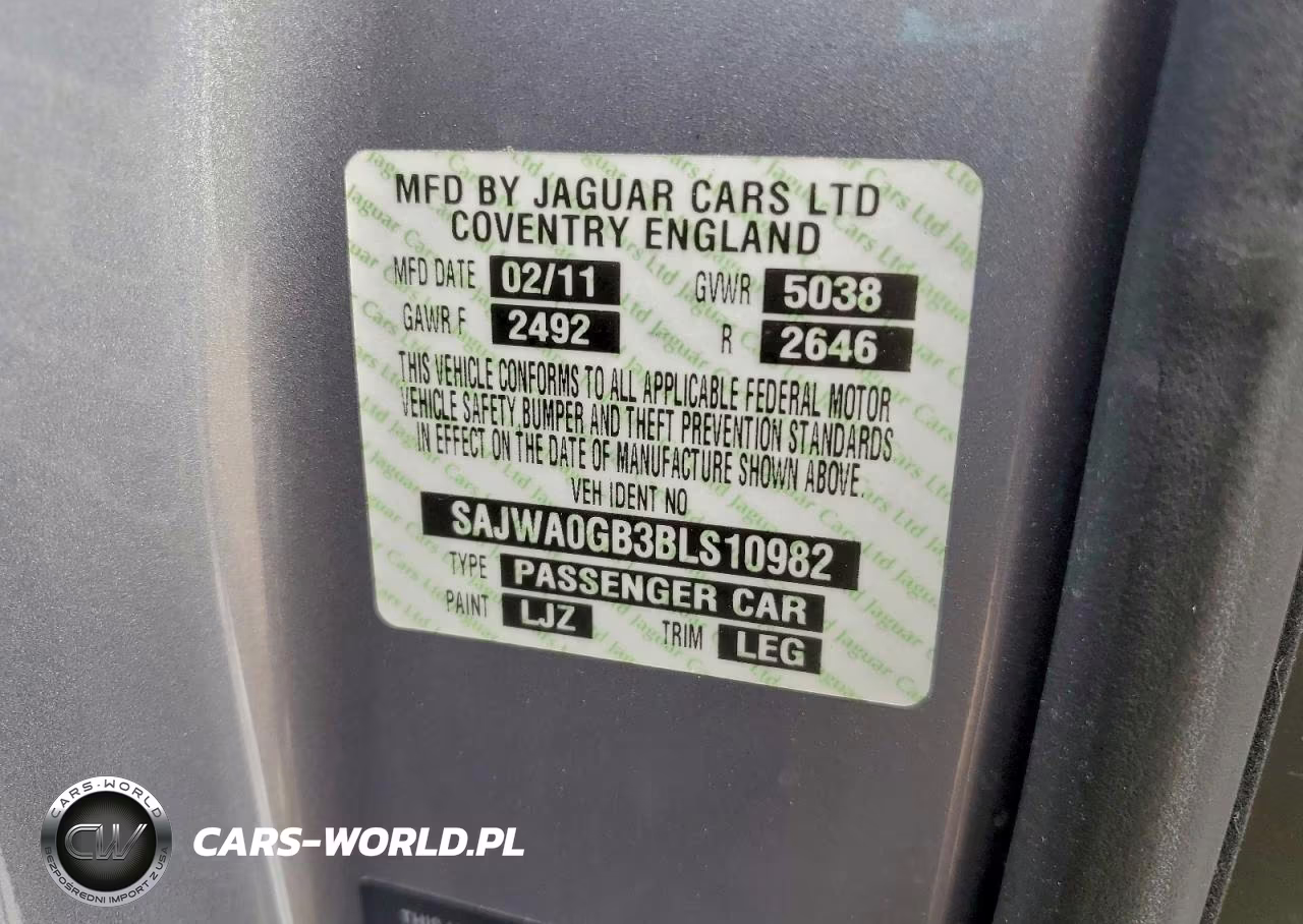 2011 Jaguar Xf Premium VIN:SAJWA0GB3BLS10982 - 12