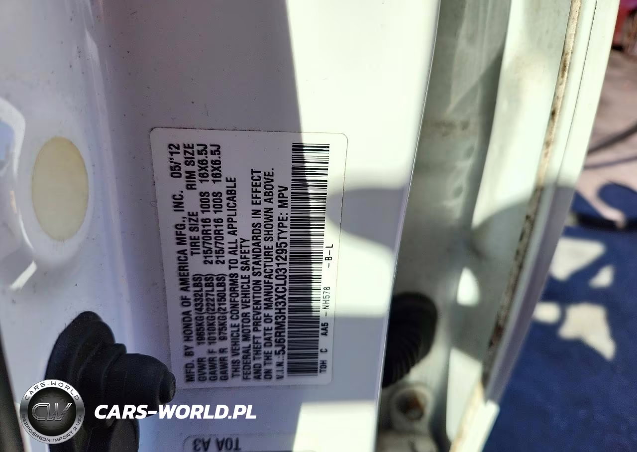 2012 Honda Cr-V Lx VIN:5J6RM3H3XCL031295 - 13