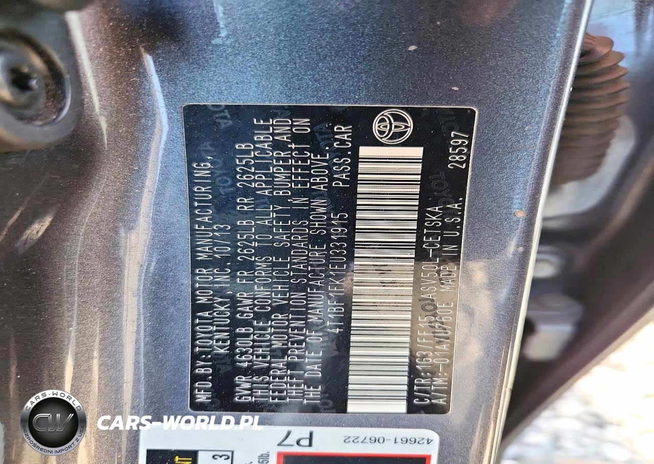 2014 Toyota Camry Se VIN:4T1BF1FK1EU331915 - 13