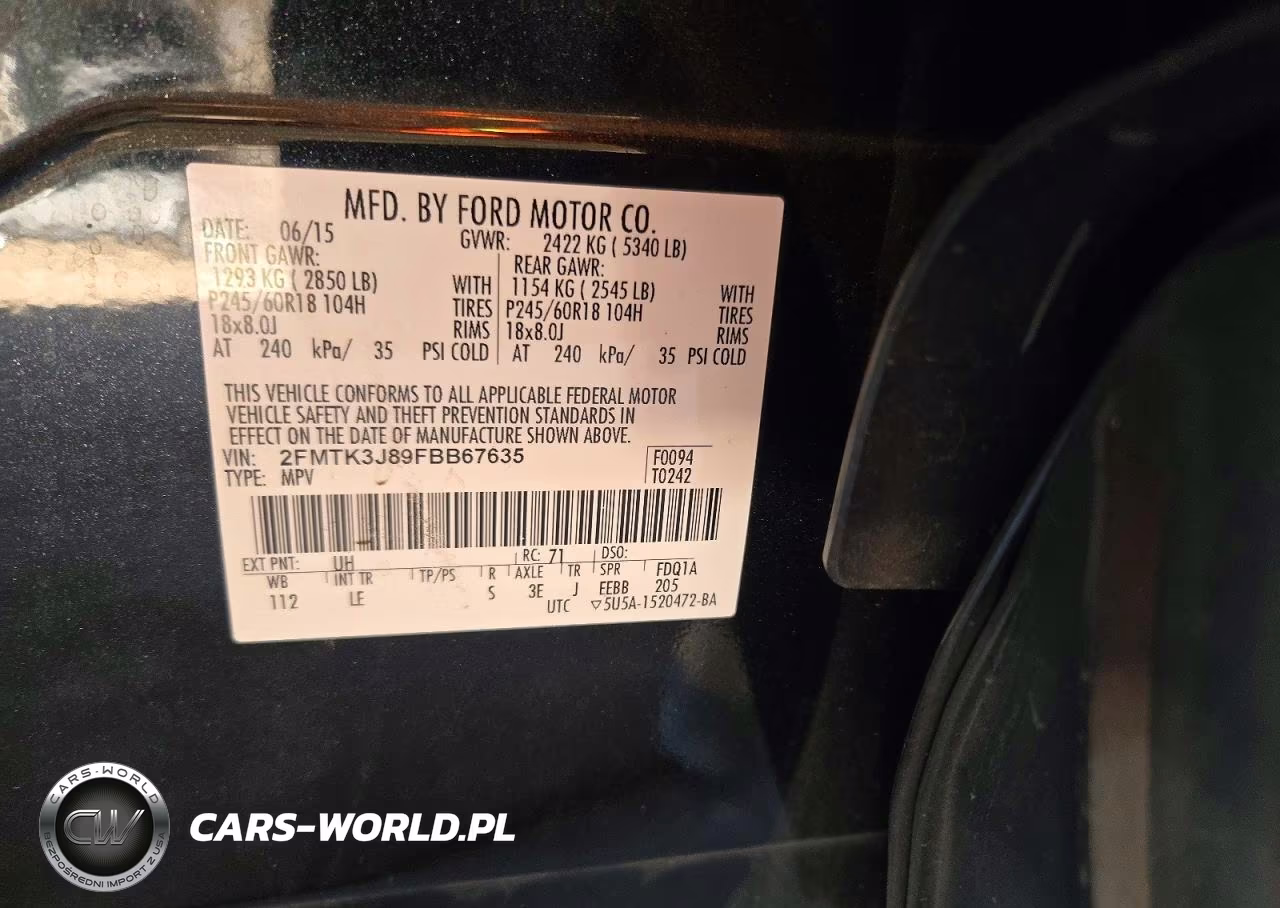 2015 Ford Edge Sel VIN:2FMTK3J89FBB67635 - 13