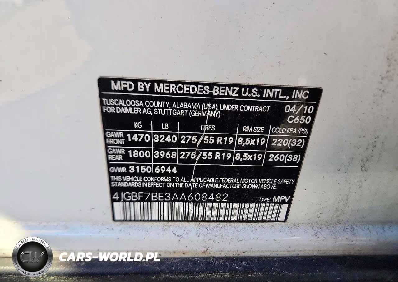 2010 Mercedes-Benz Gl-Class VIN:4JGBF7BE3AA608482 - 13