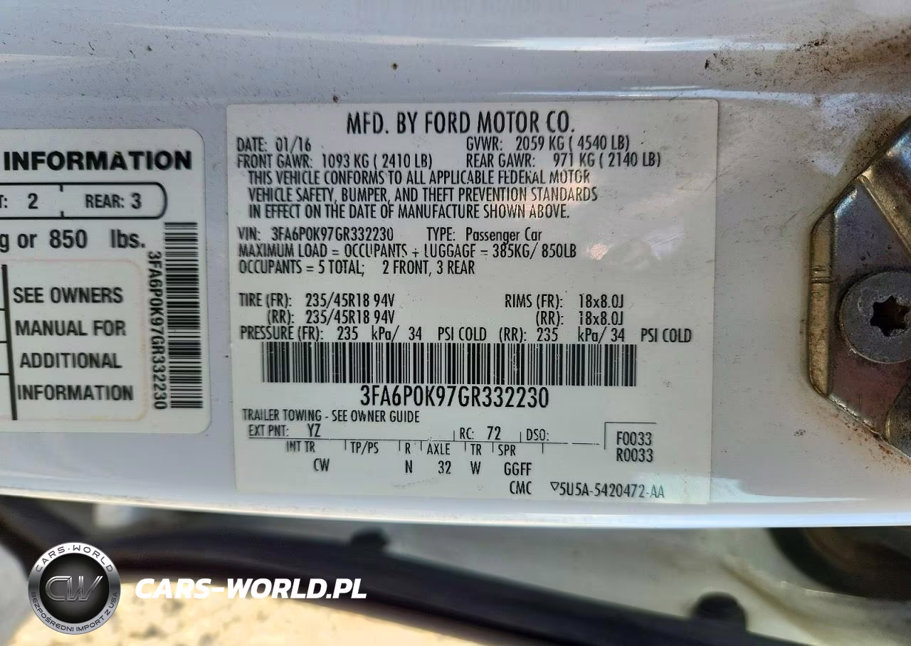2016 Ford Fusion Titanium VIN:3FA6P0K97GR332230 - 12