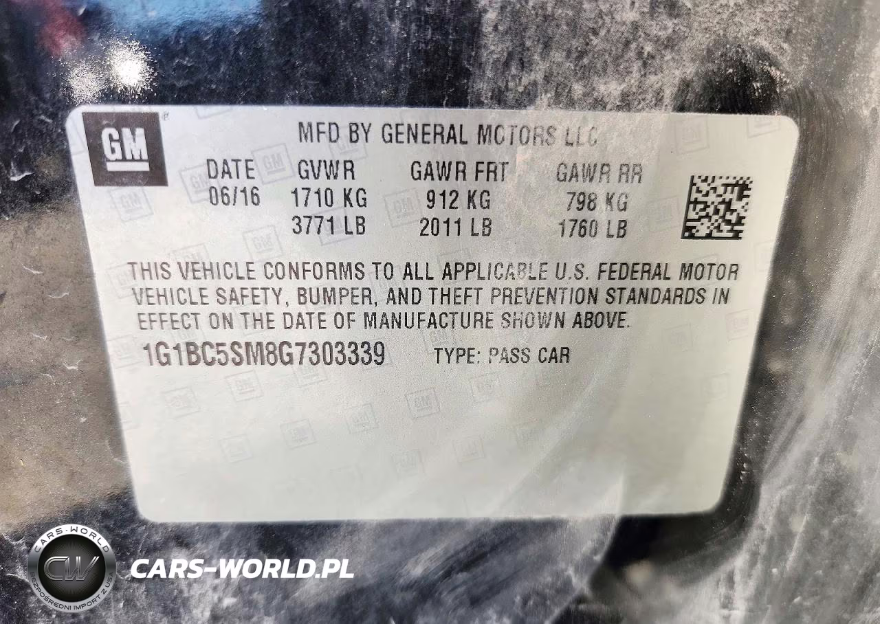 2016 Chevrolet Cruze Ls VIN:1G1BC5SM8G7303339 - 12