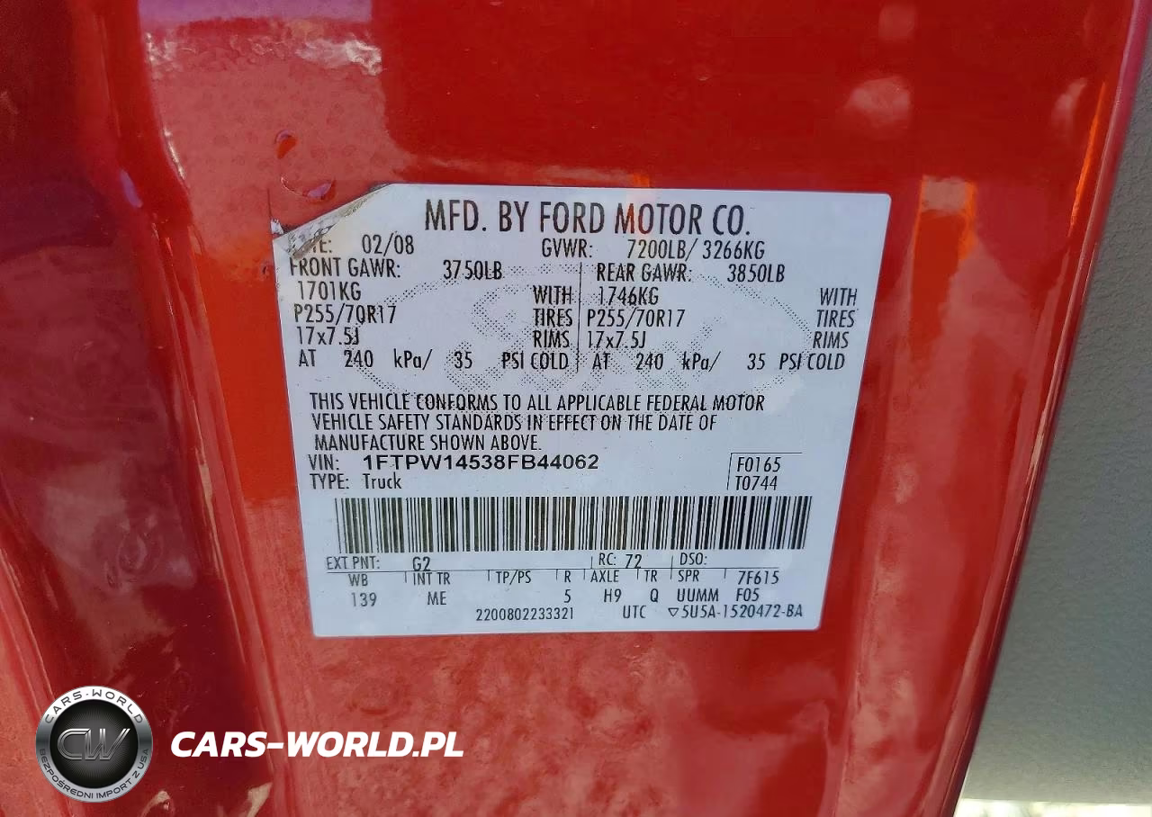 2008 Ford F150 Supercrew VIN:1FTPW14538FB44062 - 12