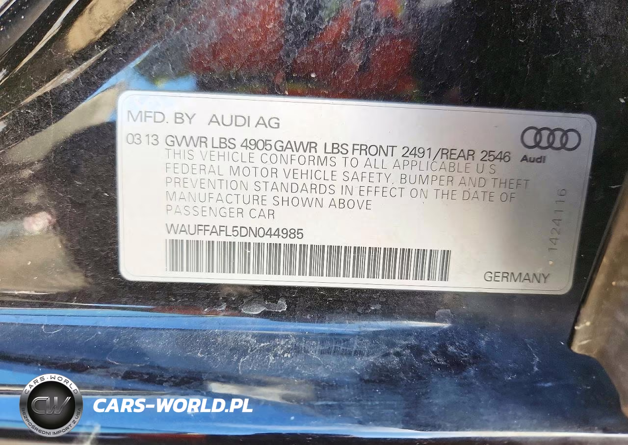 2013 Audi A4 Premium Plus VIN:WAUFFAFL5DN044985 - 12