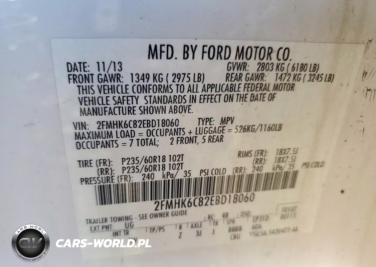 2014 Ford Flex Sel VIN:2FMHK6C82EBD18060 - 13