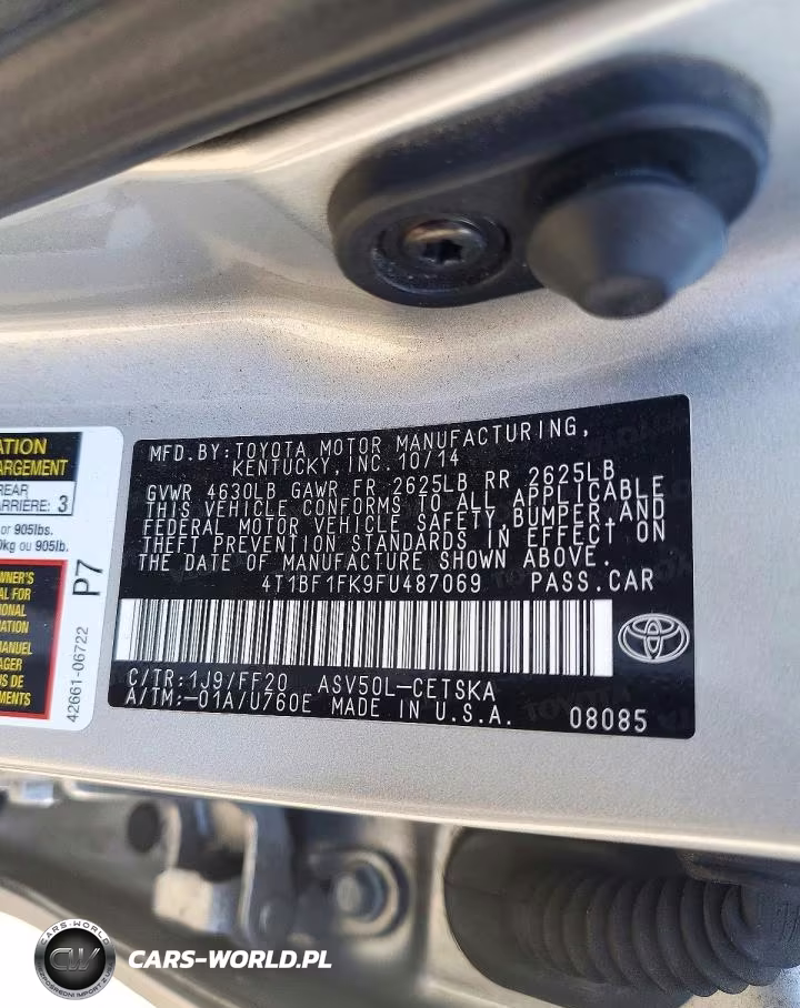 2015 Toyota Camry Se VIN:4T1BF1FK9FU487069 - 13