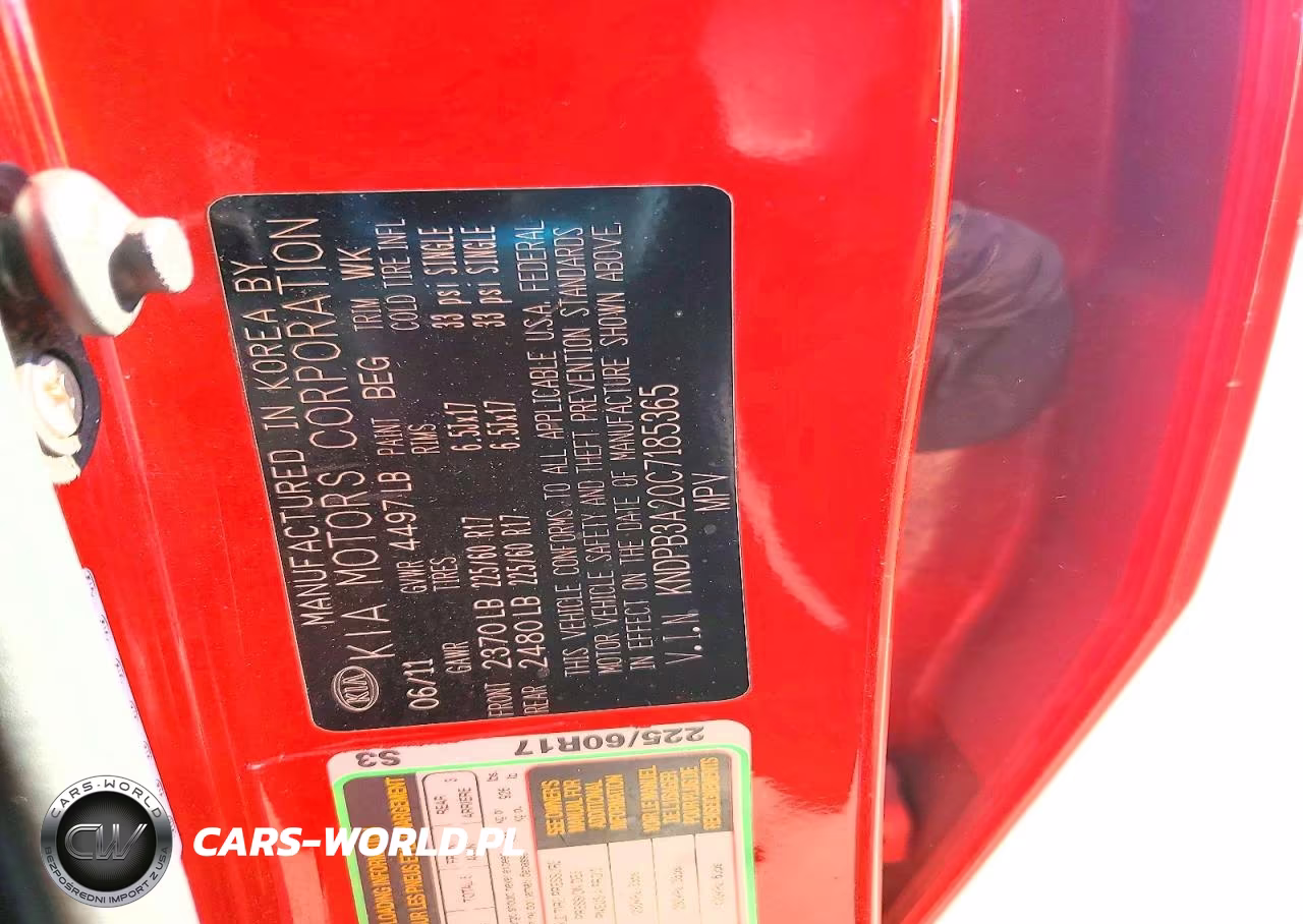 2012 Kia Sportage Base VIN:KNDPB3A20C7185365 - 13